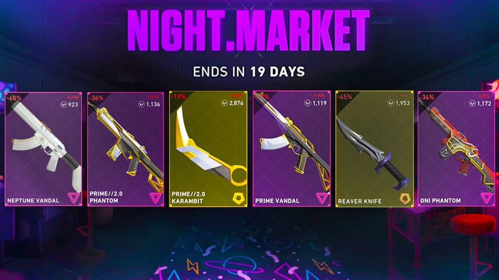 Contoh Penawaran Skin di Valorant Night Market