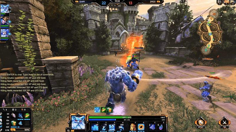 SMITE - perbedaan MOBA dan MMORPG