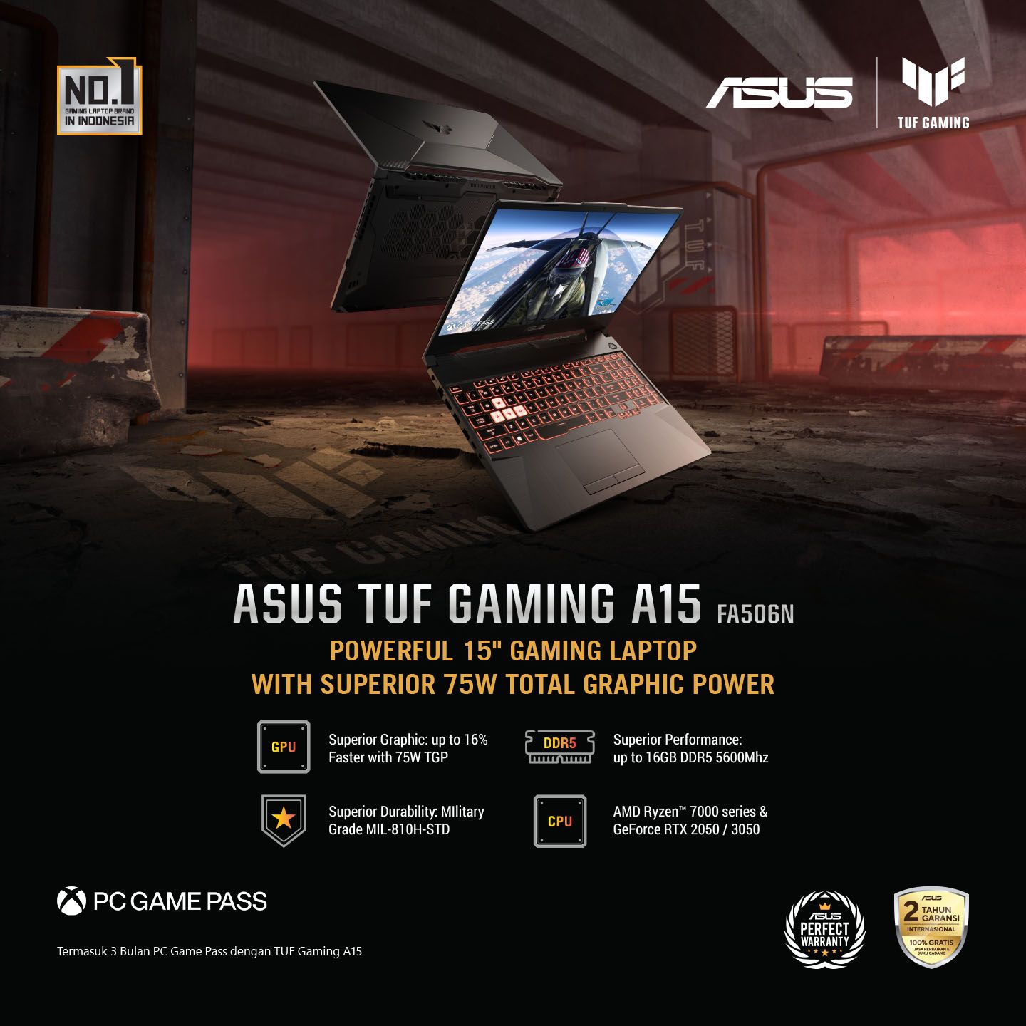 Game Pass TUF Gaming A15 F506N