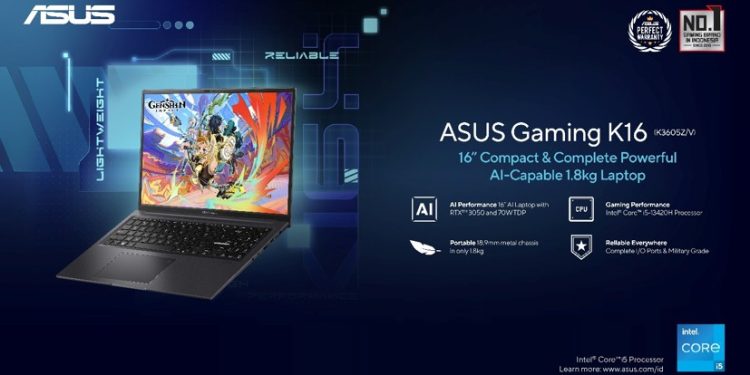 kelebihan laptop asus gaming k16