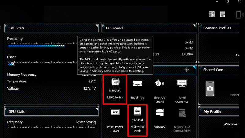 Fungsi MUX Switch di Laptop ROG 3
