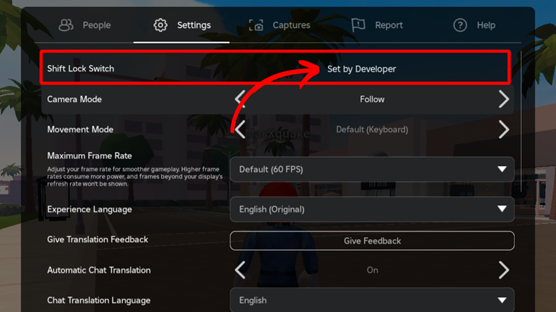 Cara Shift Lock di Roblox 1