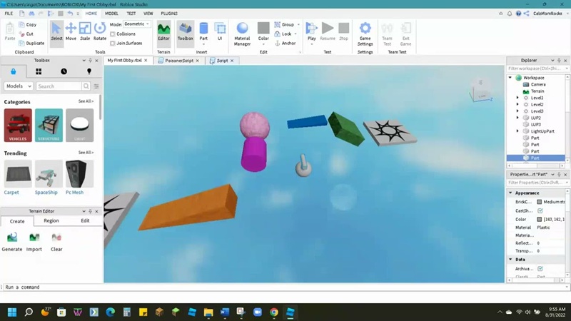 Cara Membuat Obby di Roblox 3