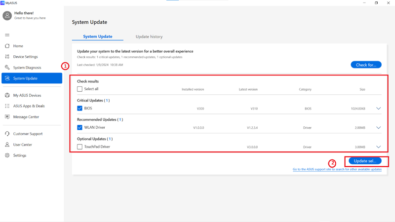 Cara Update Driver ASUS ROG lewat MyASUS
