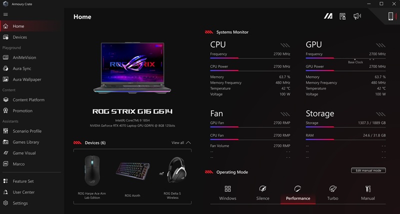 Perbedaan Mode Performance dan Turbo 1 - Cara Install Armoury Crate