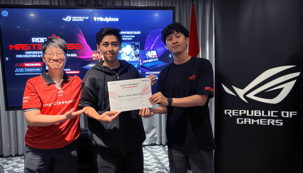 Pemberian Sertifikat Keikutsertaan Peserta ROG AI Masterclass