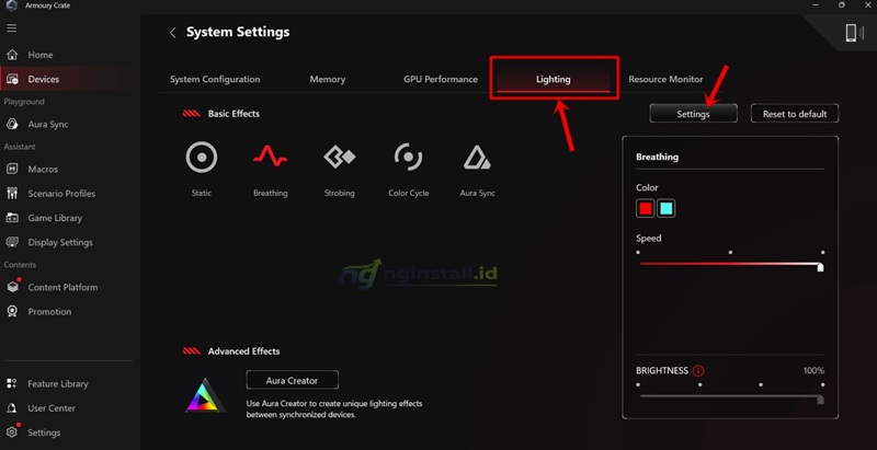 cara menyalakan lampu keyboard laptop asus rog